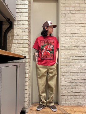 「HYSTERIC GLAMOUR（ヒステリックグラマー）のアイテム（チノパンツ）」を使った、Mitsuさん（メンズ・170cm）の冬コーディネート