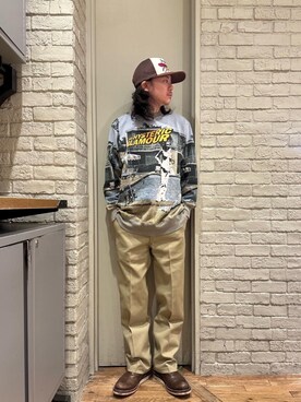 「HYSTERIC GLAMOUR（ヒステリックグラマー）のアイテム（チノパンツ）」を使った、Mitsuさん（メンズ・170cm）の冬コーディネート