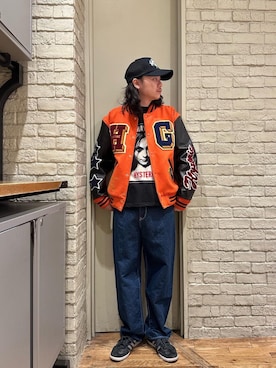 「HYSTERIC GLAMOUR（ヒステリックグラマー）のアイテム（スタジャン）」を使った、Mitsuさん（メンズ・170cm）の冬コーディネート