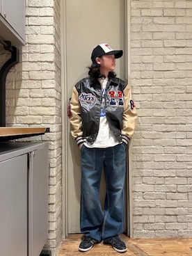「HYSTERIC GLAMOUR（ヒステリックグラマー）のアイテム（スタジャン）」を使った、Mitsuさん（メンズ・170cm）の冬コーディネート