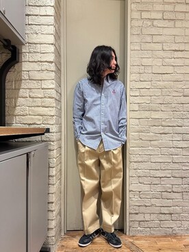「HYSTERIC GLAMOUR（ヒステリックグラマー）のアイテム（チノパンツ）」を使った、Mitsuさん（メンズ・170cm）の冬コーディネート