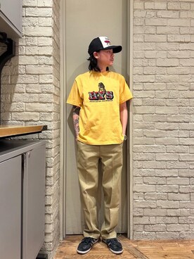 「HYSTERIC GLAMOUR（ヒステリックグラマー）のアイテム（チノパンツ）」を使った、Mitsuさん（メンズ・170cm）の冬コーディネート