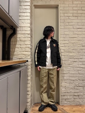 「HYSTERIC GLAMOUR（ヒステリックグラマー）のアイテム（チノパンツ）」を使った、Mitsuさん（メンズ・170cm）の冬コーディネート