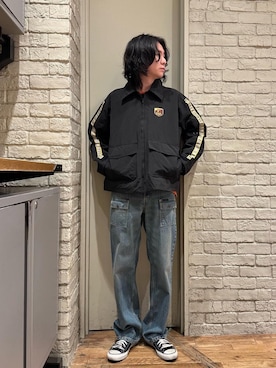 「HYSTERIC GLAMOUR（ヒステリックグラマー）のアイテム（スウェットパンツ）」を使った、Mitsuさん（メンズ・170cm）の冬コーディネート