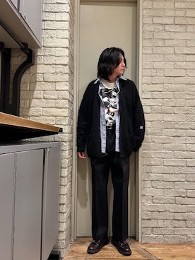 「HYSTERIC GLAMOUR（ヒステリックグラマー）のアイテム（チノパンツ）」を使った、Mitsuさん（メンズ・170cm）の冬コーディネート