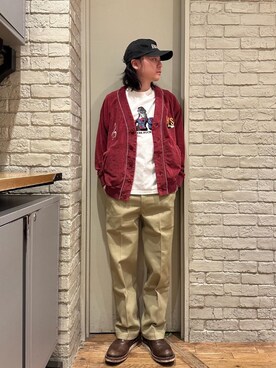 「HYSTERIC GLAMOUR（ヒステリックグラマー）のアイテム（チノパンツ）」を使った、Mitsuさん（メンズ・170cm）の冬コーディネート