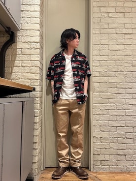 「シャツ 」｜Mitsuさん（メンズ・170cm）の夏コーディネート