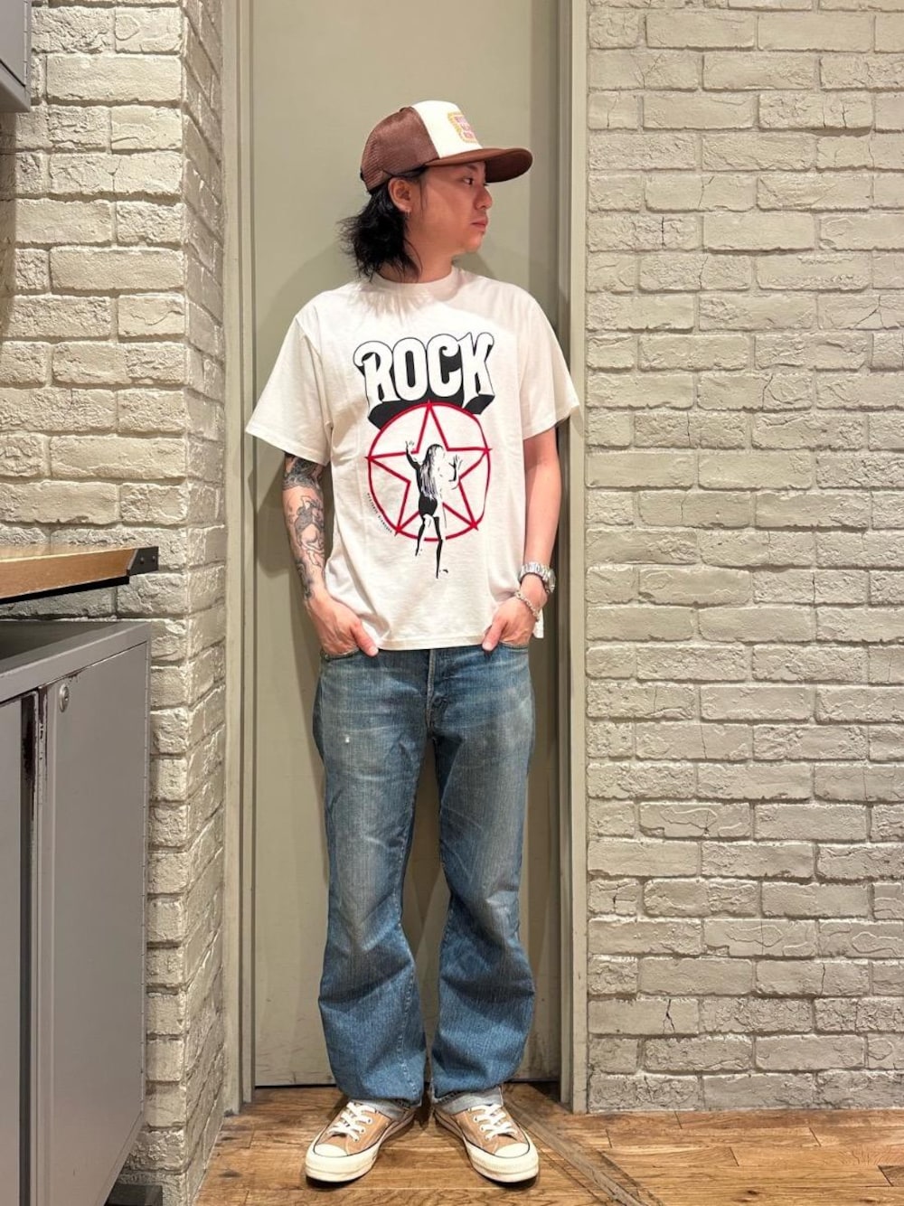 HYSTERIC GLAMOUR ストレートデニム ワイド ジーンズ Sサイズ HYSTERIC GLAMOUR（ヒステリックグラマー）の「ストレートデニム