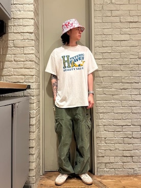 「アイテム（ハット）」を使った、Mitsuさん（メンズ・170cm）の夏コーディネート