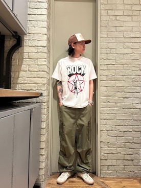 「アイテム（帽子）」を使った、Mitsuさん（メンズ・170cm）の夏コーディネート