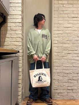 「アイテム（カーディガン/ボレロ）」を使った、Mitsuさん（メンズ・170cm）の夏コーディネート
