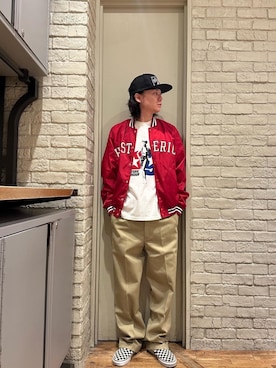 「アイテム（スタジャン）」を使った、Mitsuさん（メンズ・170cm）の夏コーディネート