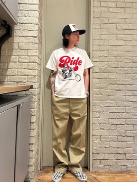 「アイテム（トップス）」を使った、Mitsuさん（メンズ・170cm）の夏コーディネート