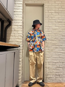 「HYSTERIC GLAMOUR（ヒステリックグラマー）のアイテム（チノパンツ）」を使った、Mitsuさん（メンズ・170cm）の秋コーディネート