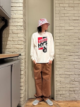「HYSTERIC GLAMOUR（ヒステリックグラマー）のアイテム（ハット）」を使った、Mitsuさん（メンズ・170cm）の秋コーディネート