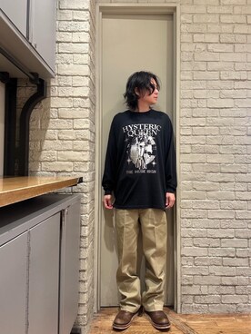 「HYSTERIC GLAMOUR（ヒステリックグラマー）のアイテム（チノパンツ）」を使った、Mitsuさん（メンズ・170cm）の秋コーディネート