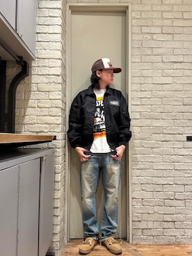 「アイテム（ミリタリージャケット）」を使った、Mitsuさん（メンズ・170cm）の秋コーディネート