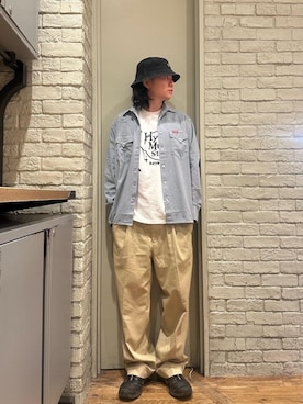 「HYSTERIC GLAMOUR（ヒステリックグラマー）のアイテム（チノパンツ）」を使った、Mitsuさん（メンズ・170cm）の秋コーディネート