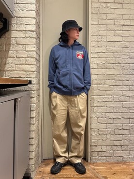 「HYSTERIC GLAMOUR（ヒステリックグラマー）のアイテム（チノパンツ）」を使った、Mitsuさん（メンズ・170cm）の秋コーディネート