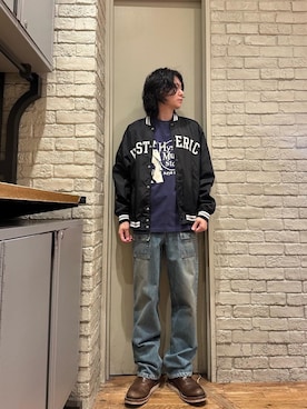 「アイテム（スタジャン）」を使った、Mitsuさん（メンズ・170cm）の秋コーディネート