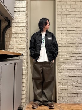 「アイテム（ミリタリージャケット）」を使った、Mitsuさん（メンズ・170cm）の秋コーディネート