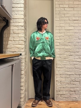 「HYSTERIC GLAMOUR（ヒステリックグラマー）のアイテム（チノパンツ）」を使った、Mitsuさん（メンズ・170cm）の秋コーディネート