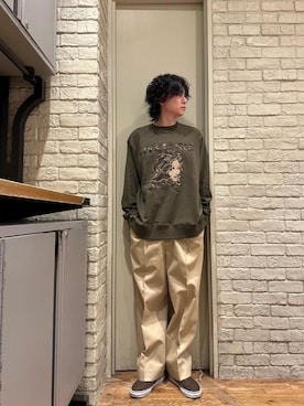 「HYSTERIC GLAMOUR（ヒステリックグラマー）のアイテム（チノパンツ）」を使った、Mitsuさん（メンズ・170cm）の秋コーディネート