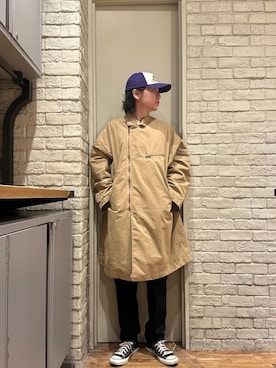 「アイテム（キャップ、パープル系）」を使った、Mitsuさん（メンズ・170cm）の秋コーディネート