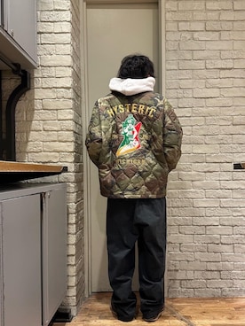 「HYSTERIC GLAMOUR（ヒステリックグラマー）のアイテム（パーカー）」を使った、Mitsuさん（メンズ・170cm）の秋コーディネート