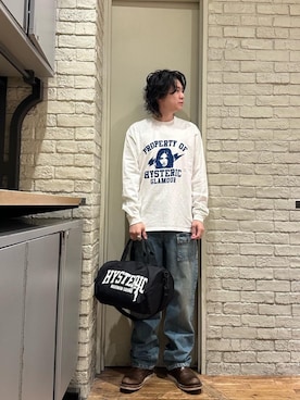 「アイテム（ドラムバッグ）」を使った、Mitsuさん（メンズ・170cm）の秋コーディネート