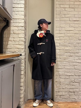 「アイテム（ネックウォーマー/スヌード）」を使った、Mitsuさん（メンズ・170cm）の秋コーディネート