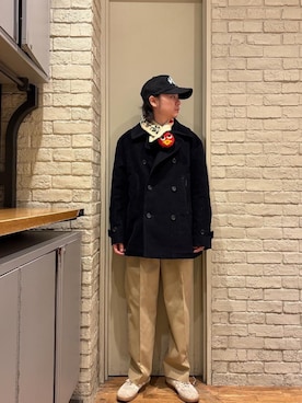 「アイテム（ネックウォーマー/スヌード）」を使った、Mitsuさん（メンズ・170cm）の秋コーディネート