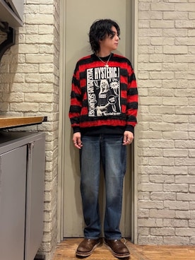 「HYSTERIC GLAMOUR（ヒステリックグラマー）のアイテム（デニムパンツ）」を使った、Mitsuさん（メンズ・170cm）の秋コーディネート