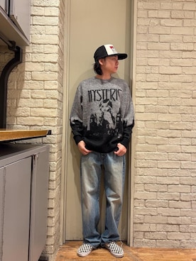 「HYSTERIC GLAMOUR（ヒステリックグラマー）のアイテム（デニムパンツ）」を使った、Mitsuさん（メンズ・170cm）の秋コーディネート