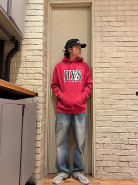 「HYSTERIC GLAMOUR（ヒステリックグラマー）のアイテム（デニムパンツ）」を使った、Mitsuさん（メンズ・170cm）の秋コーディネート