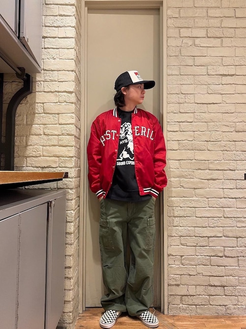 Hysteric Glamour スタジャン 赤/ベージュ ヒステリックグラマー スタジャン 赤 Hysteric Glamour スタジャン 赤