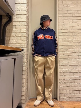 「アイテム（スタジャン）」を使った、Mitsuさん（メンズ・170cm）の秋コーディネート