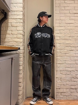 「アイテム（スタジャン）」を使った、Mitsuさん（メンズ・170cm）の秋コーディネート