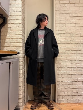 「アイテム（チェスターコート）」を使った、Mitsuさん（メンズ・170cm）の秋コーディネート