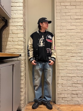 「アイテム（スタジャン）」を使った、Mitsuさん（メンズ・170cm）の冬コーディネート