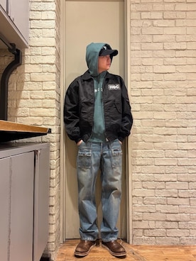 HYSTERIC GLAMOURのミリタリージャケットを使った人気ファッション