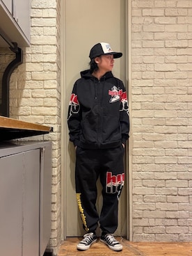 「HYSTERIC GLAMOUR（ヒステリックグラマー）のアイテム（キャップ）」を使った、Mitsuさん（メンズ・170cm）の冬コーディネート