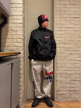 「HYSTERIC GLAMOUR（ヒステリックグラマー）のアイテム（ブルゾン）」を使った、Mitsuさん（メンズ・170cm）の冬コーディネート