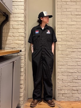 「HYSTERIC GLAMOUR（ヒステリックグラマー）のHYSTERIC BOX メッシュキャップ（キャップ、ブラック系）」を使った、Mitsuさん（メンズ・170cm）の春コーディネート