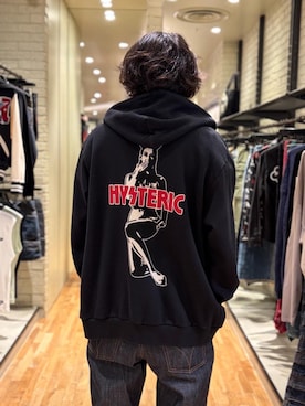 「HYSTERIC GLAMOUR（ヒステリックグラマー）のSPEAK NO EVIL パーカー（パーカー、ブラック系）」を使った、Mitsuさん（メンズ・170cm）の春コーディネート