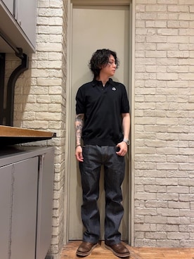 「HYSTERIC GLAMOUR（ヒステリックグラマー）のブーツカットデニムパンツ（デニムパンツ、ブルー系）」を使った、Mitsuさん（メンズ・170cm）の春コーディネート