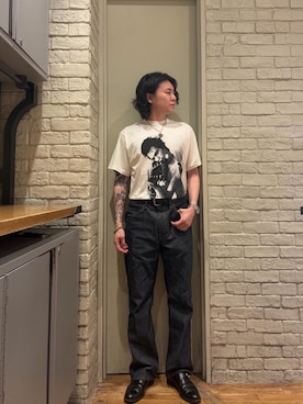 「HYSTERIC GLAMOUR（ヒステリックグラマー）のWOMAN ON SKULL PICK ネックレス（ネックレス、シルバー系）」を使った、Mitsuさん（メンズ・170cm）の春コーディネート
