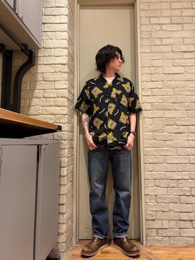 「HYSTERIC GLAMOUR（ヒステリックグラマー）のストレートデニムパンツ（デニムパンツ、ブルー系）」を使った、Mitsuさん（メンズ・170cm）の夏コーディネート