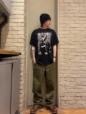 「HYSTERIC GLAMOUR（ヒステリックグラマー）のGUITAR GIRL ボールチェーンネックス（ネックレス、シルバー系）」を使った、Mitsuさん（メンズ・170cm）の夏コーディネート