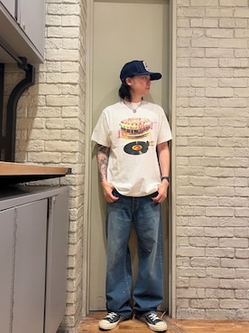 「HYSTERIC GLAMOUR（ヒステリックグラマー）の【26～28cm】サイドジップ ハイカットスニーカー（スニーカー、ブラック系）」を使った、Mitsuさん（メンズ・170cm）の夏コーディネート
